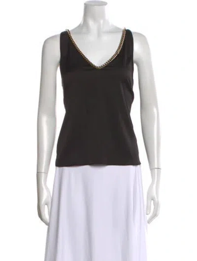 Pre-owned Generation Love V-neck Sleeveless Top In Black