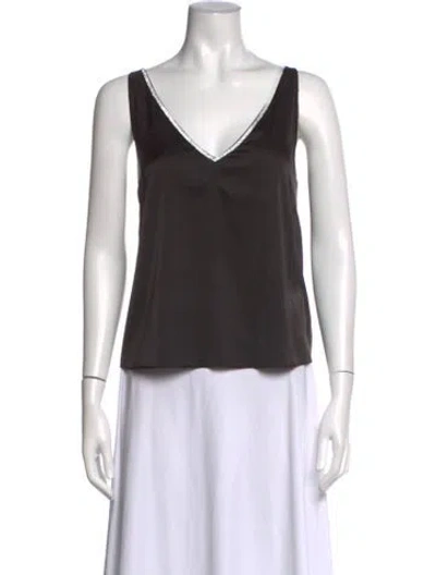 Pre-owned Generation Love V-neck Sleeveless Top In Black