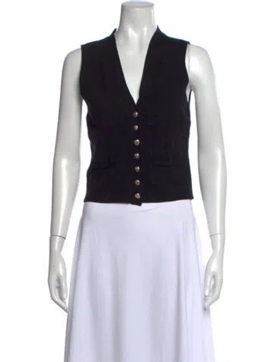 Pre-owned Generation Love V-neck Sleeveless Top In Black