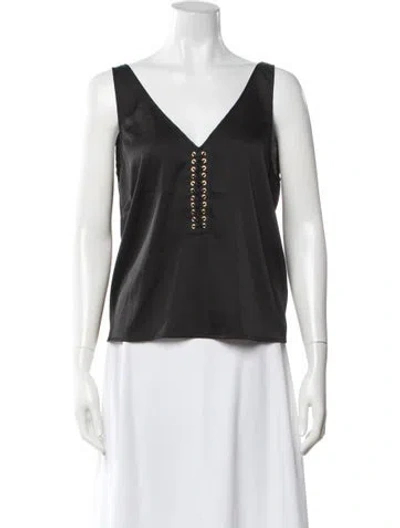 Pre-owned Generation Love V-neck Sleeveless Top In Black