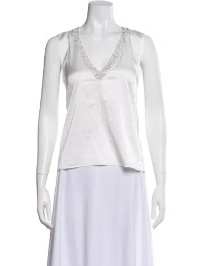 Pre-owned Generation Love V-neck Sleeveless Top In Gray