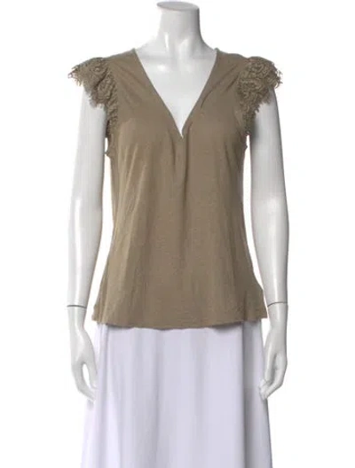 Pre-owned Generation Love V-neck Sleeveless Top In Neutral