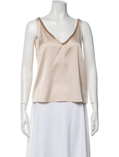 Pre-owned Generation Love V-neck Sleeveless Top In Neutral