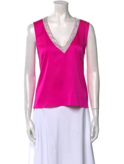 Pre-owned Generation Love V-neck Sleeveless Top In Pink