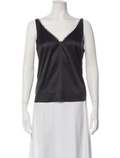 Pre-owned Generation Love V-neck Sleeveless Top W/ Tags In Black