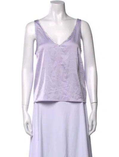 Pre-owned Generation Love V-neck Sleeveless Top W/ Tags In Purple
