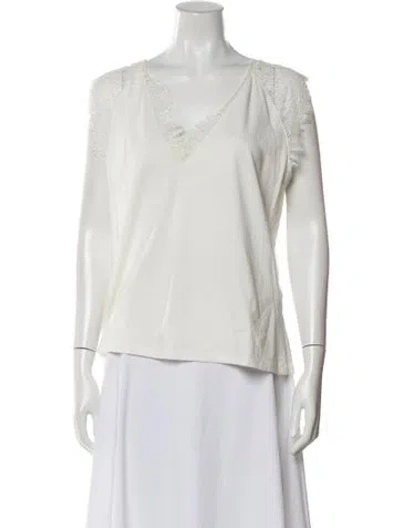 Pre-owned Generation Love V-neck Sleeveless Top In White