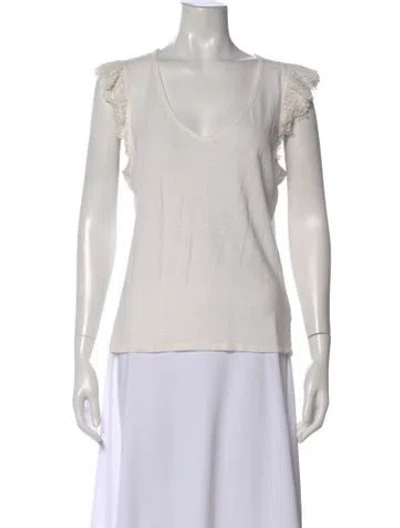 Pre-owned Generation Love V-neck Sleeveless Top In White