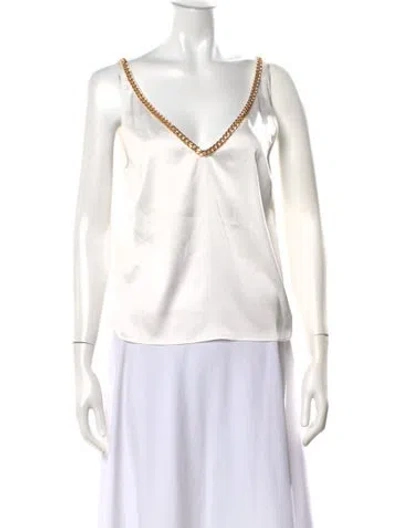 Pre-owned Generation Love V-neck Sleeveless Top In White