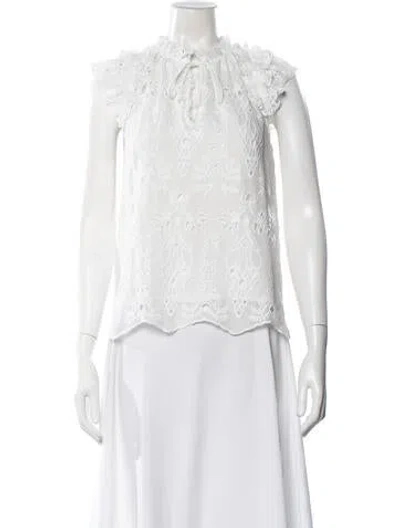 Pre-owned Generation Love V-neck Sleeveless Top In White