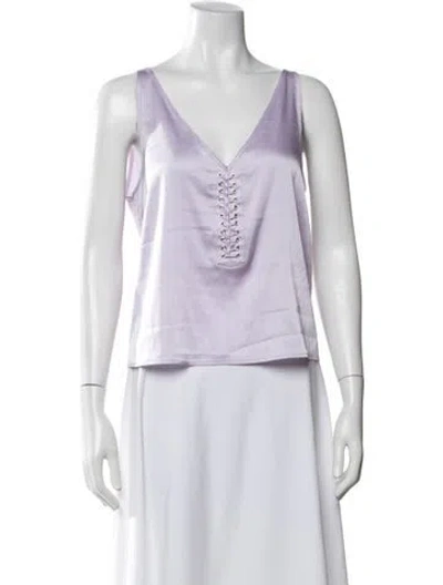 Pre-owned Generation Love V-neck Sleeveless Top In White
