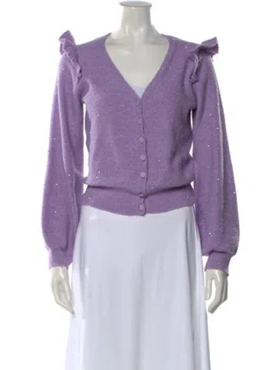 Pre-owned Generation Love V-neck Sweater In Purple