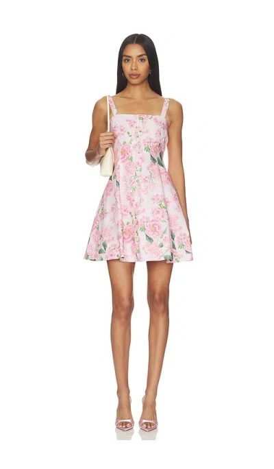 Generation Love Whitney Floral Linen Dress In Animal Print