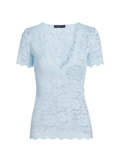 Generation Love Women's Abigail Lace V-neck Top In Blue