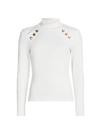 Generation Love Women's Anika Rib-knit Long-sleeve Top In White