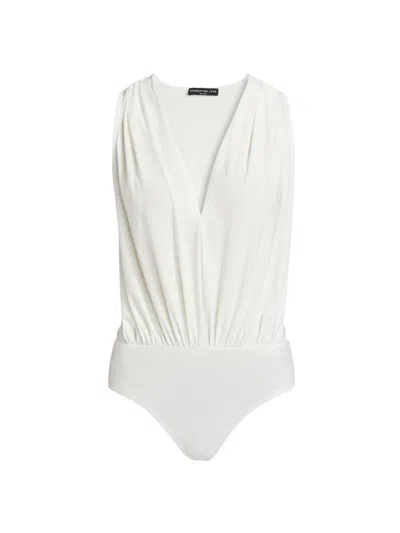 Generation Love Women's Ansel Draped Jersey Bodysuit In White