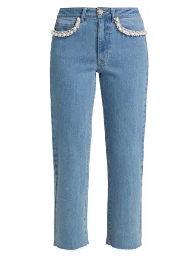Generation Love Women's Baylor Embellished Crop Jeans