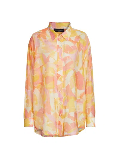Generation Love Women's Benson Abstract Button-front Shirt In Prisim Yellow Multi