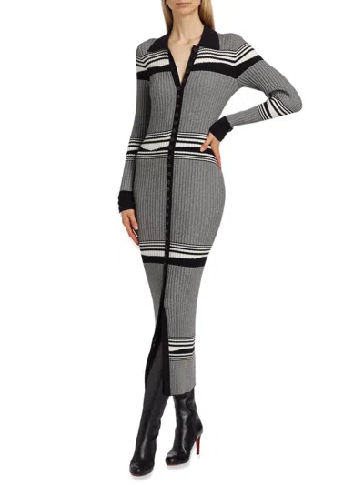 Generation Love Women's Brixton Striped Rib-knit Midi-dress In Multi
