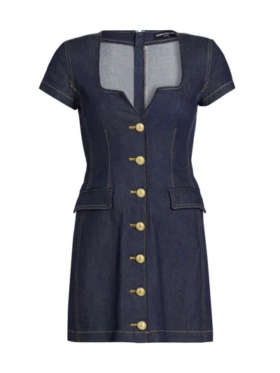 Generation Love Women's Brunella Stretch Denim Minidress In Blue