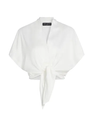 Generation Love Women's Caro Tie-front Blouse In White