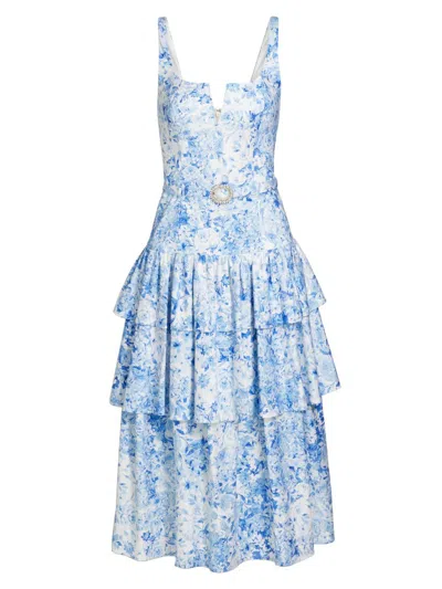 Generation Love Women's Celeste Floral Cotton Poplin Midi-dress