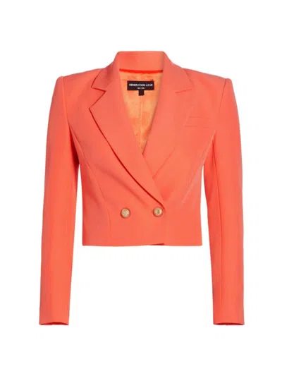 Generation Love Women's Clara Double-breasted Crop Blazer In Apricot