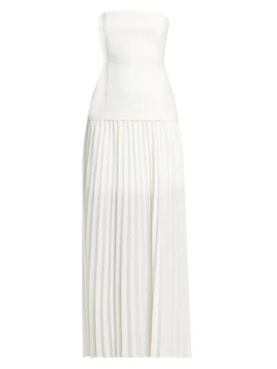 Generation Love Cody Pleated Strapless Dress In White
