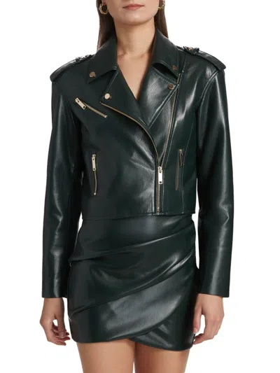 Generation Love Women's Cosita Faux Leather Moto Jacket In Black