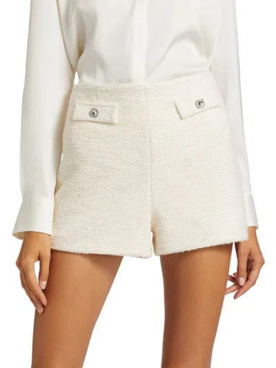 Generation Love Women's Dami Tweed Knit Shorts In White