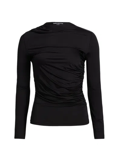 Generation Love Women's Daniella Jersey Draped Top In Black