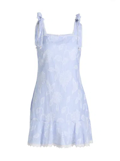 Generation Love Darcey Floral Stripe Mini Dress In Blue