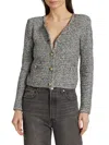 Generation Love Women's Diana Bouclé Cardigan In Black Melange