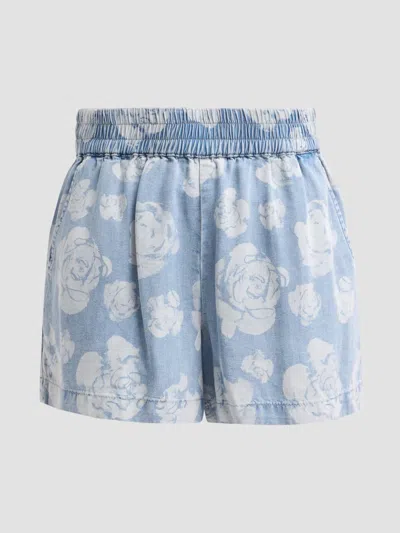 Generation Love Women's Dorah Floral Denim Shorts In Blue