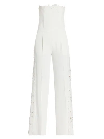 Generation Love Women's Ebony Lace Combo Jumpsuit In White