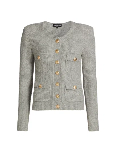 Generation Love Women's Ellison Rib-knit Cardigan In Gray
