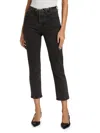 Generation Love Women's Emmett Belted Crop Jeans In Washed Black