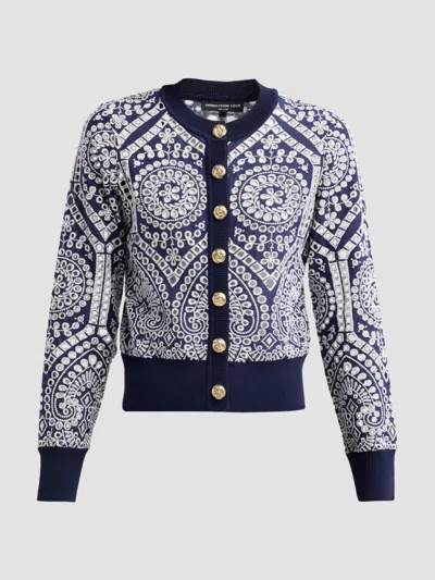 Generation Love Women's Erin Cotton Eyelet Cardigan In Blue
