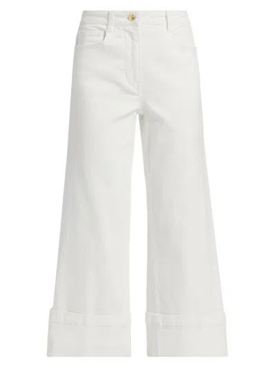 Generation Love Women's Eros High-rise Wide-leg Cuffed Jeans In White
