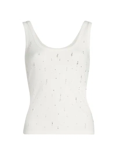 Generation Love Women's Evita Embellished Jersey Tank In White