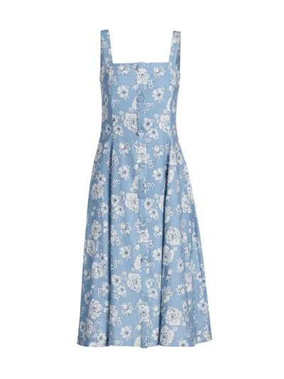 Generation Love Women's Freida Floral Linen-blend Midi-dress
