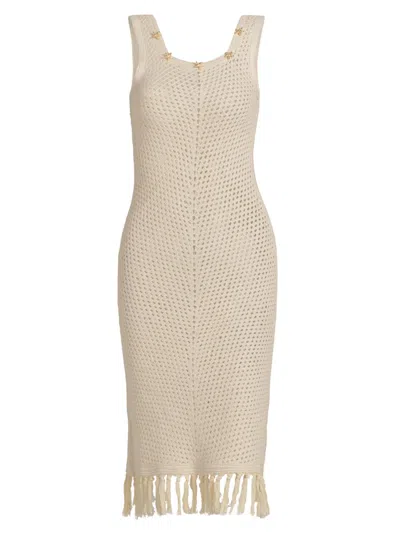 Generation Love Women's Gia Embellished Crochet Fringe Dress In Brown