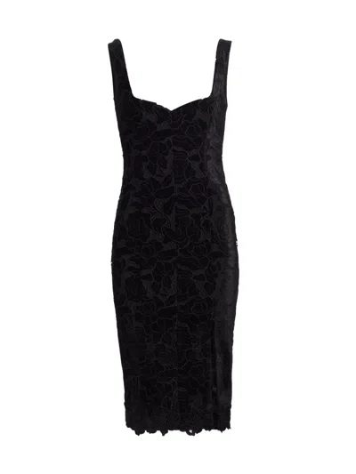 Generation Love Women's Glinda Velvet Lace Knee-length Dress In Black
