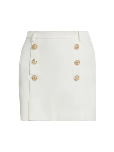 Generation Love Women's Imogen A-line Buttoned Mini Skirt In White