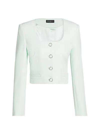 Generation Love Women's Jina Stretch-crepe Crop Blazer In Green