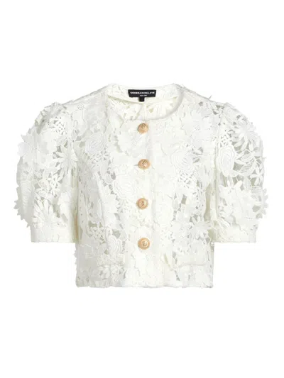 Generation Love Women's Joanie 3d Lace Jacket In White