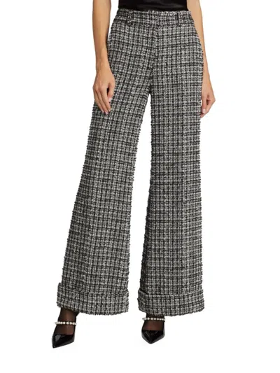Generation Love Joey Tweed Pants In Black White