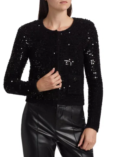 Generation Love Women's Jonas Sequin-embellished Cardigan In Black