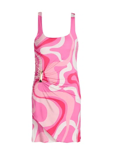 Generation Love Justine Geometric Jersey Mini Dress In Pink
