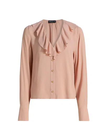 Generation Love Women's Kassy Satin Georgette Blouse In Pink